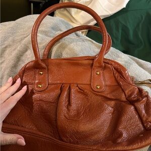 Elegant Brown Leather Handbag